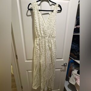 Fish / sardine / marine Cream Sleeveless Dress